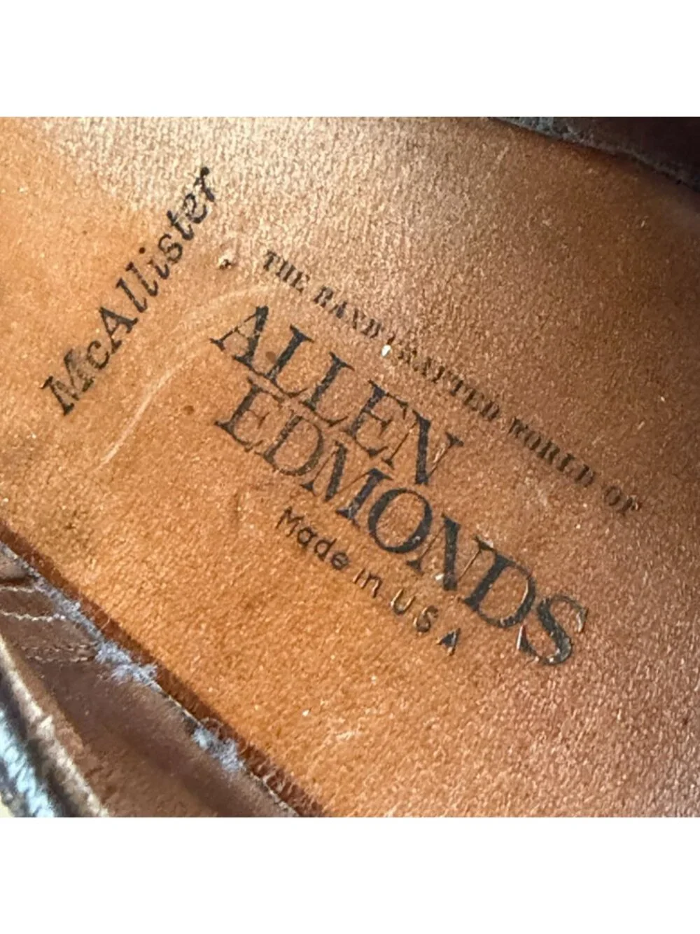 Allen Edmonds McAllister Wingtip Oxford Dress Shoes Mens 16 Brown Leather